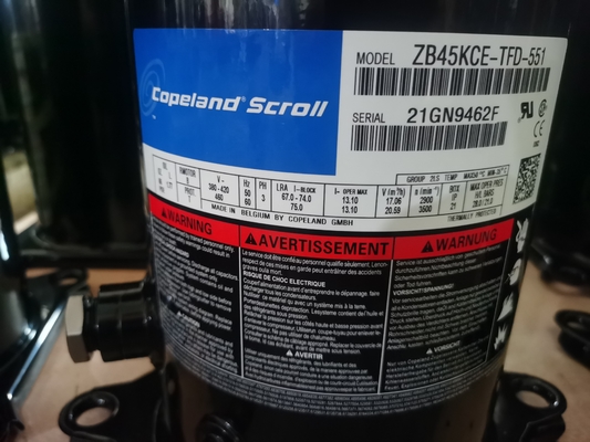 comprar 3 color del negro del compresor 12HP 121000BTU ZP143KCE-TFD de la refrigeración de Copeland de la fase online manufacture