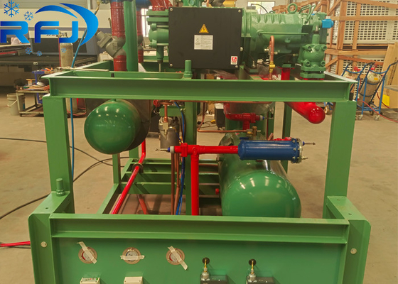 comprar Unidades de condensación de doble tornillo con enfriamiento por evaporación verde y refrigerante R134a online manufacture