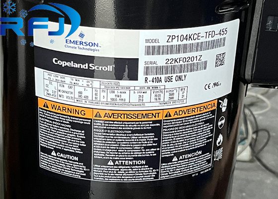 9HP Copeland R410a Compresor de rollo ZP104KCE-TFD-455 para HAVC