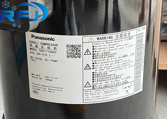 5CC171SA02 Compresor de rollo de Panasonic 50 Hz 380 - 415 V de 3 fases