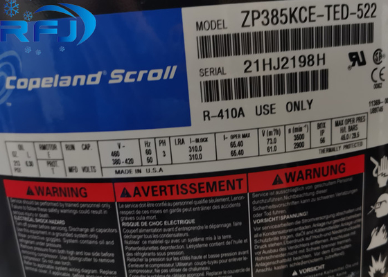 ZP385KCE-TWD-522 Compresor de rollo Copeland Refrigeración para aire acondicionado 3Fase