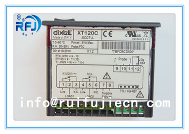 Regulador termostático negro de Dixell, termóstato dual XT120C de la salida del regulador de temperatura de Digitaces