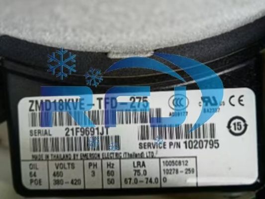 Compresor de refrigeración scroll ZMD18KVE-TFD-275 refrigerante R410A