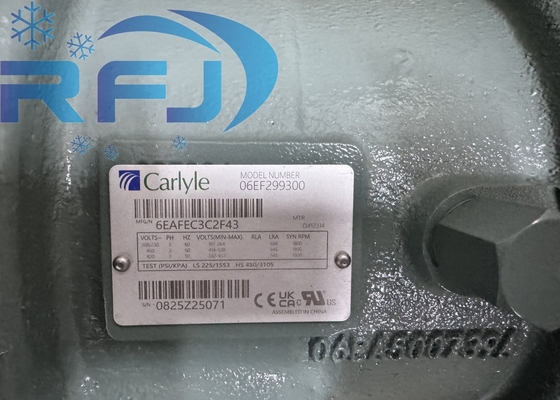 06EAFEC3C2F43 Compresor de Carlyle 208/230V-3-60HZ y fuente de alimentación de 400-460V-3-50/60HZ
