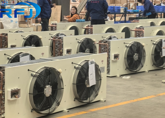 Evaporador especial de almacenamiento en frío montado en el techo con voltaje de 380 V/220 V y acabado blanco
