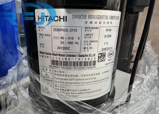 R410A Refrigerante compresor de rodaje AC HITACHI DC80PHDG-D1Y2 para necesidades de refrigeración