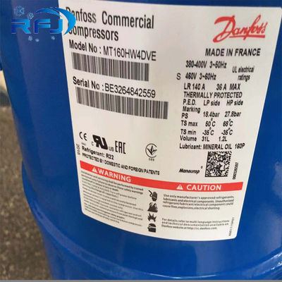 Compresor hermético de refrigeración industrial Maneurop MTZ22JC4BVE MTZ22-4VM 2HP R404/R134a